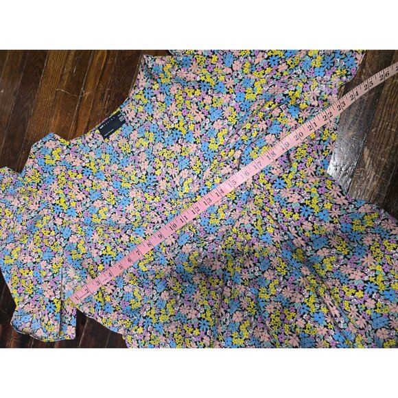 ASOS Design Curve Pink Floral Maxi-Dress V-neck size 18 - Picture 8 of 12